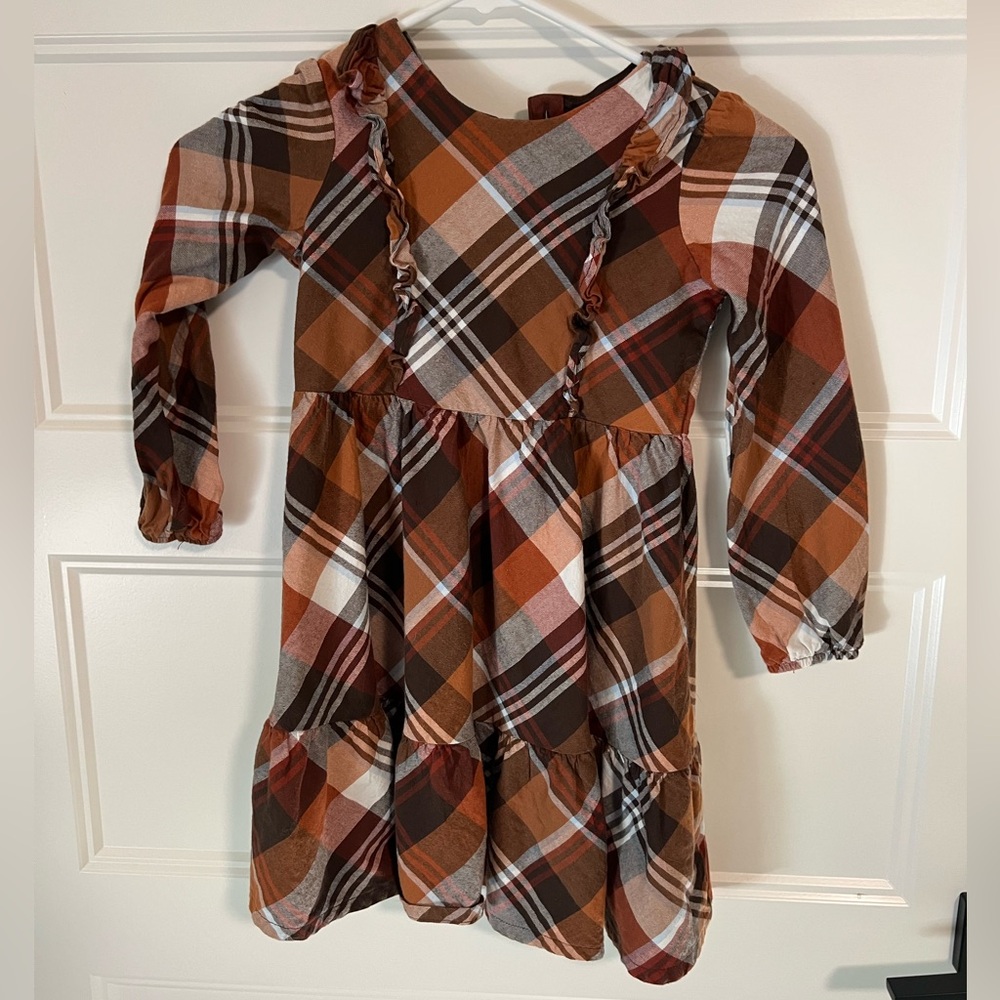 GYMBOREE Plaid Long Sleeve Dress, 6